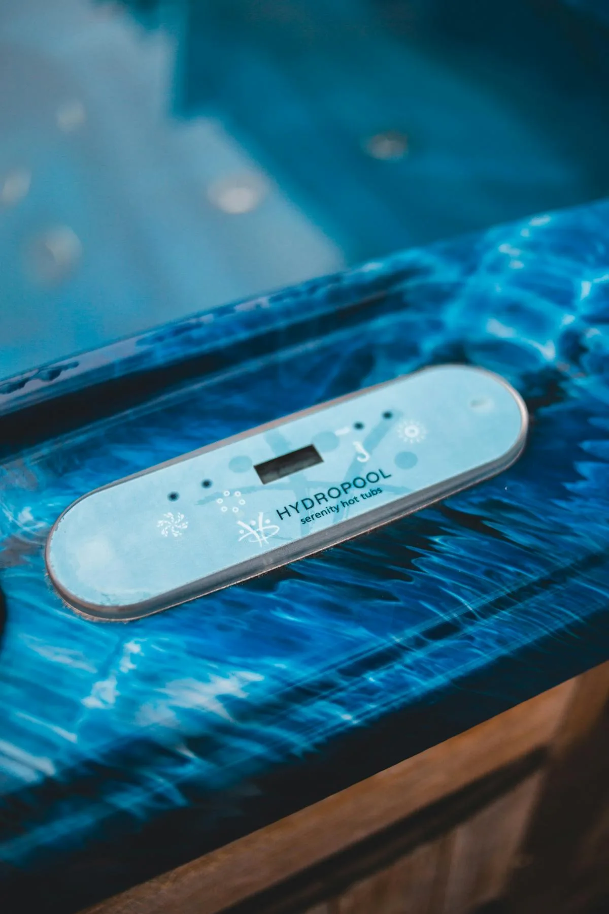 Testing hot tub water with a test strip