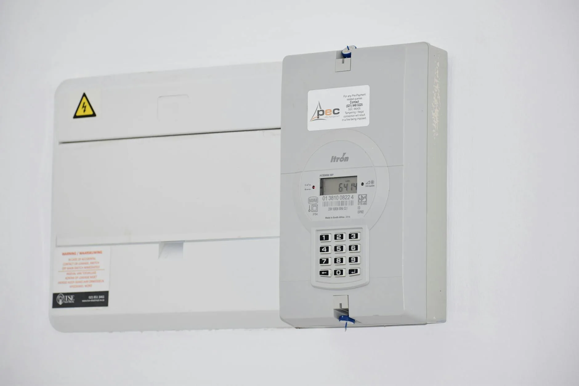 Energy meter showing electricity costs for running a hot tub
