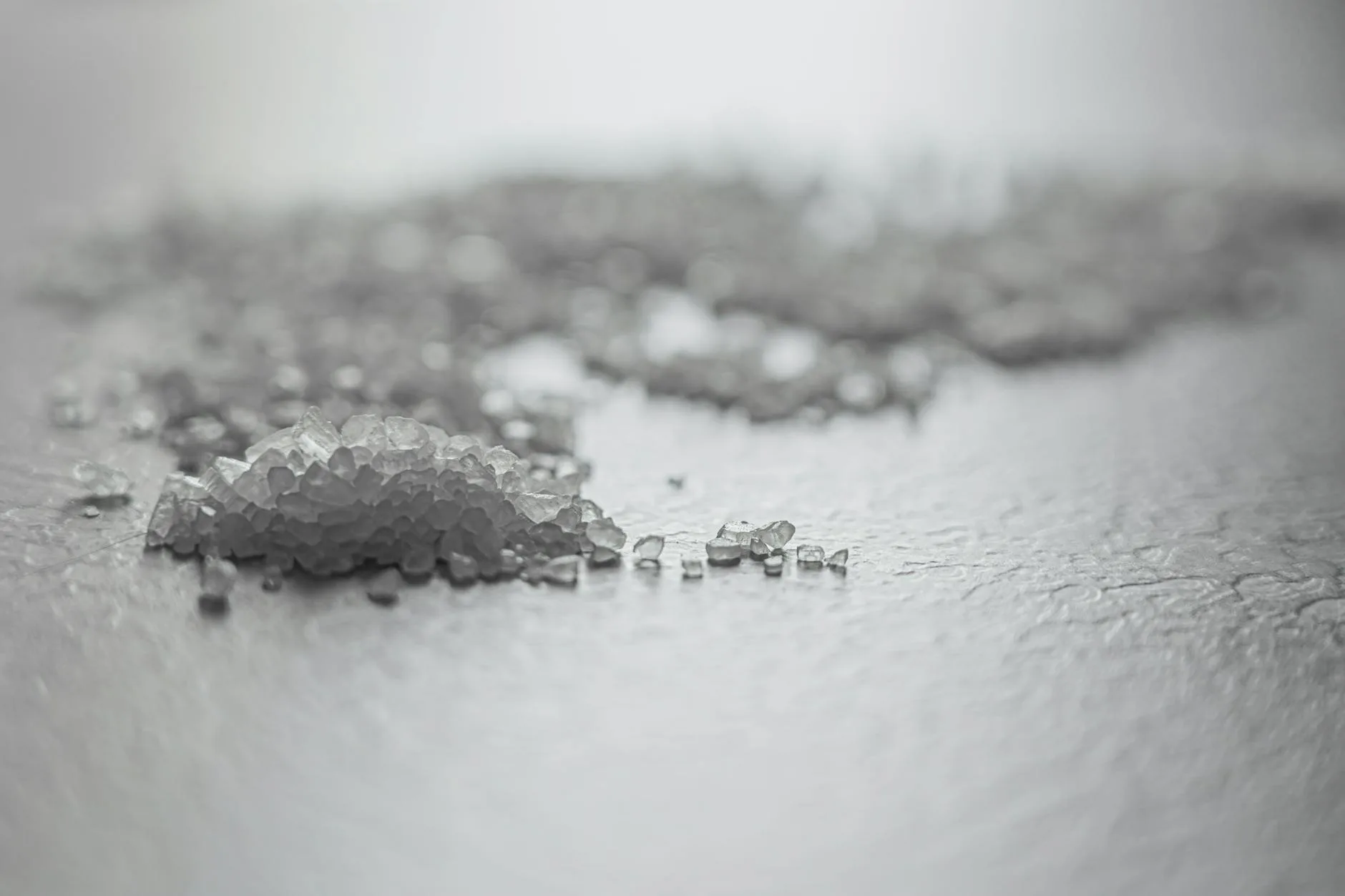 Salt crystals used for mineral baths and spa treatments