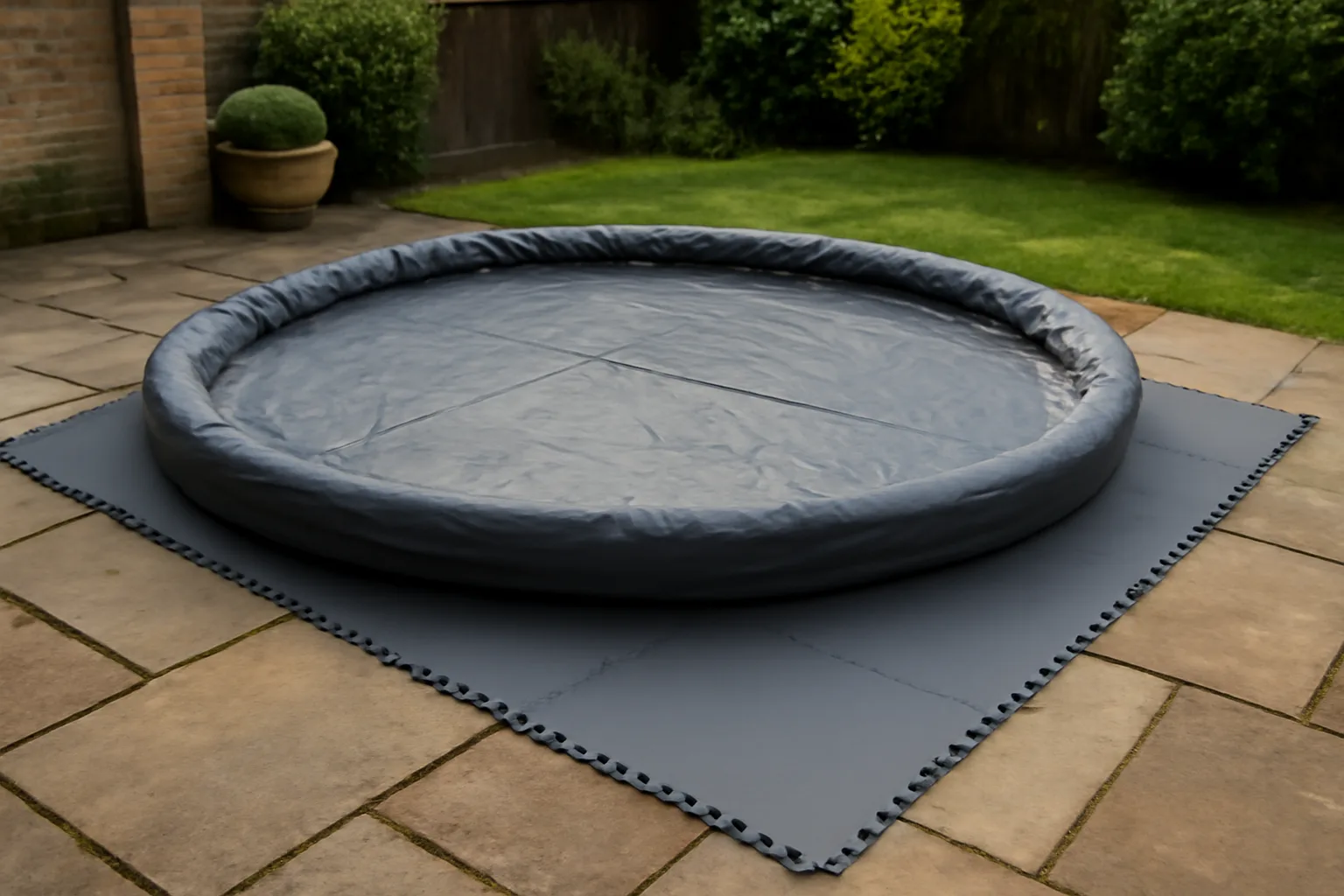 Ground sheet and floor protector mats for an inflatable hot tub