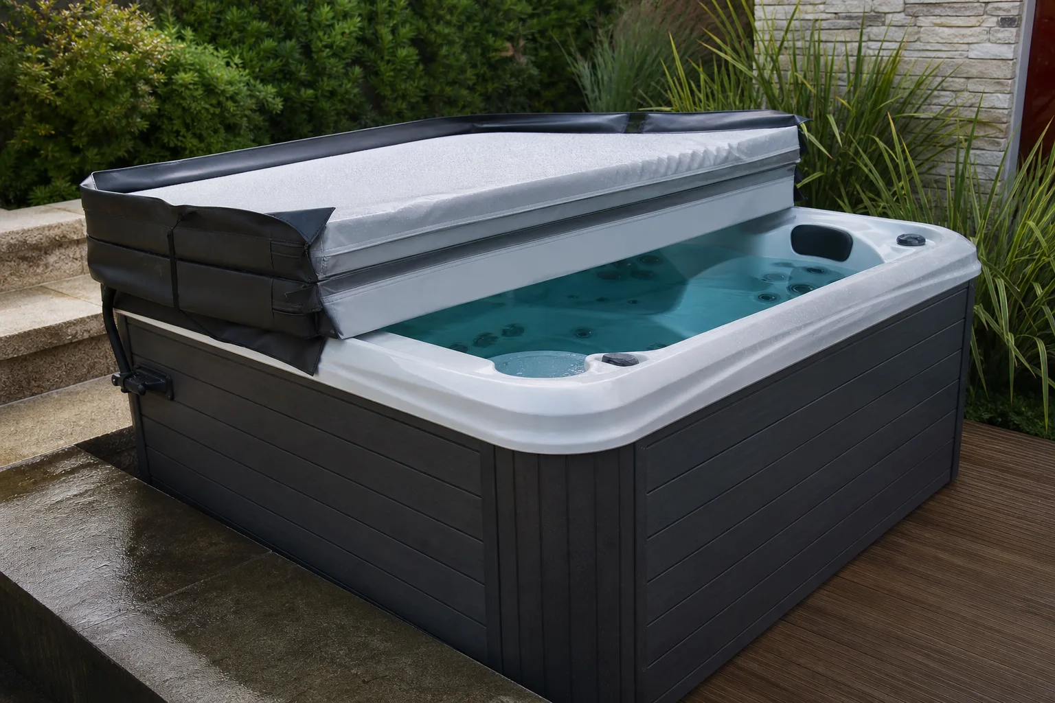 Used hot tub cover and shell checked before buying